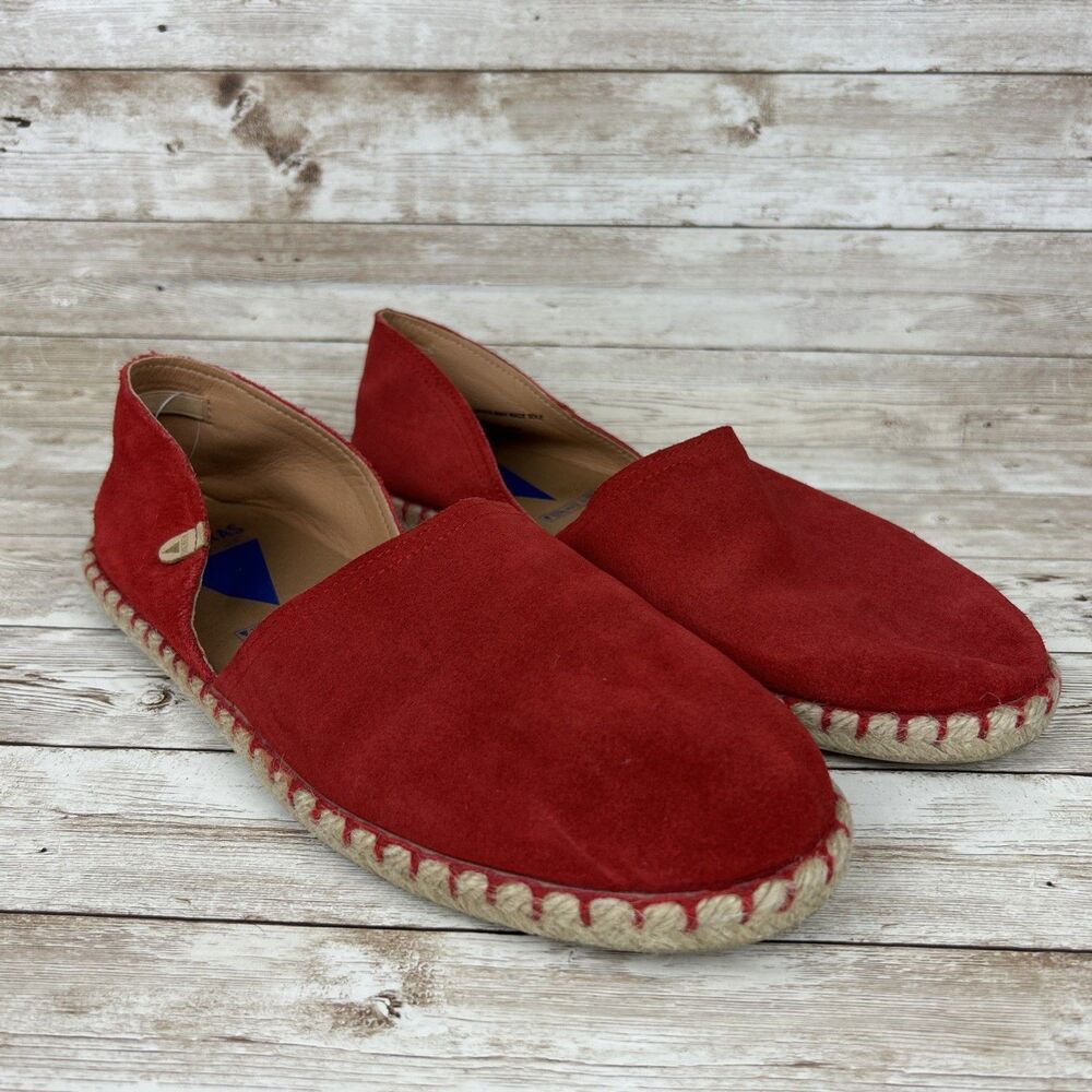 Verbenas Womens Espadrilles 8 Carmen Serraje Jute Boho Slip On Suede Red